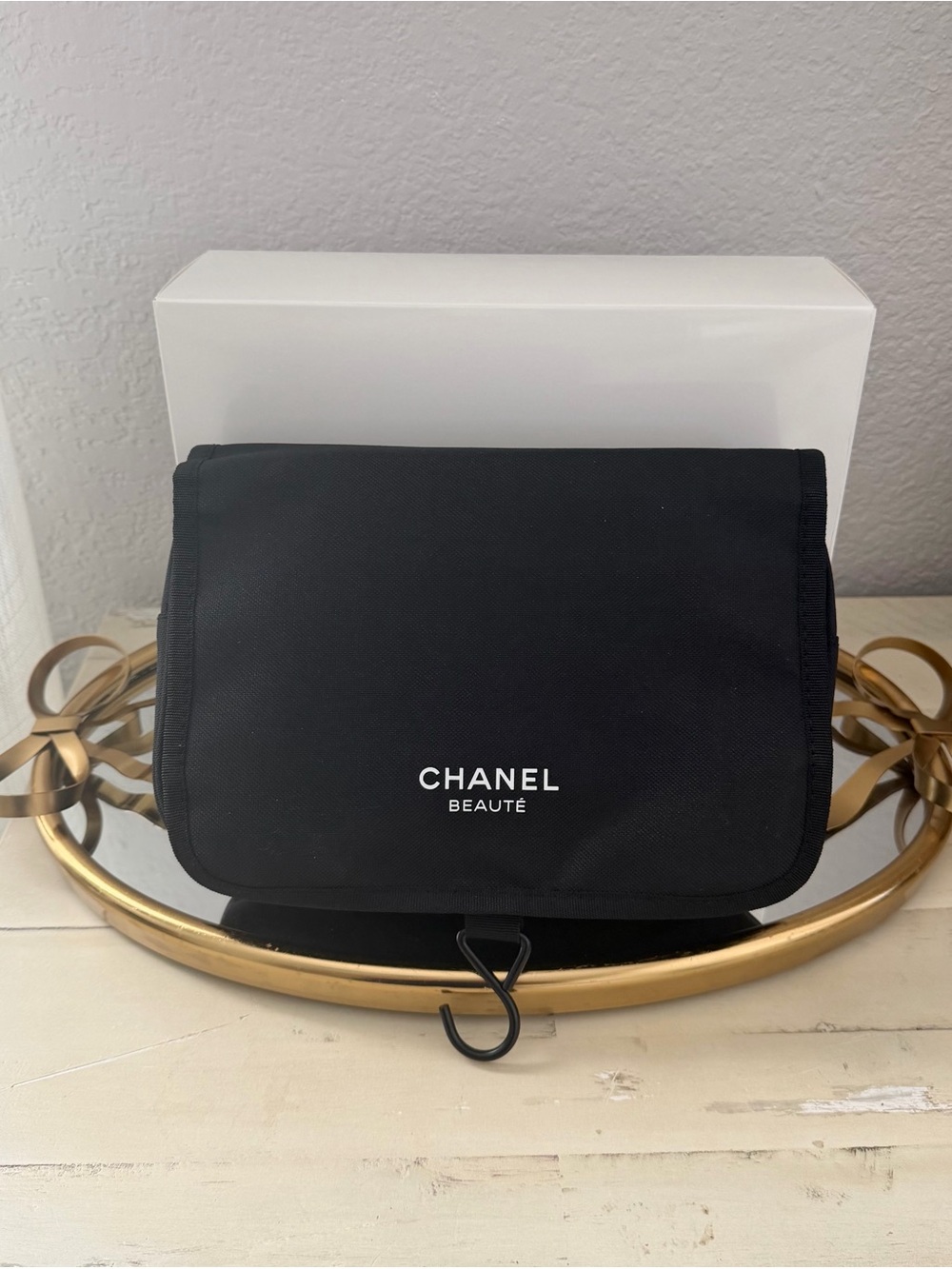 CHANEL Beauté Black Hanging Toiletry Pouch